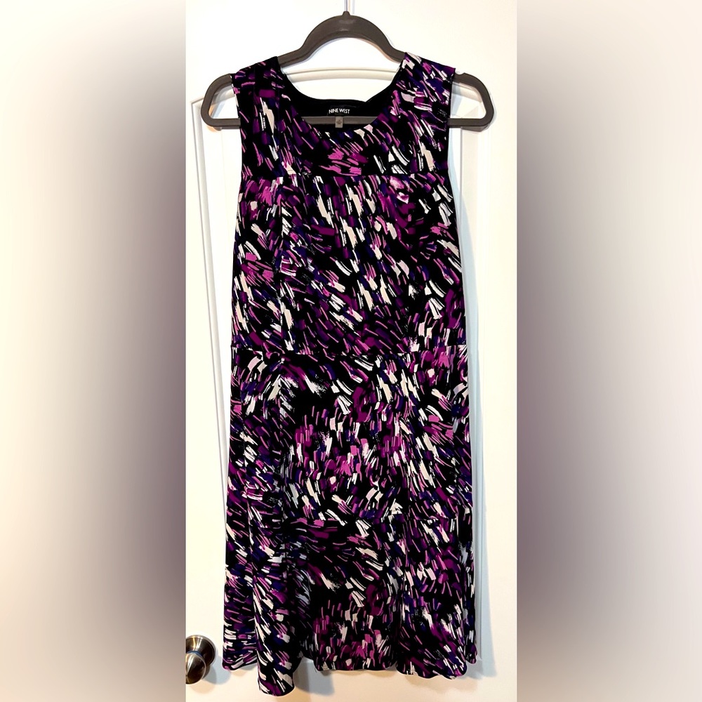 Nine West dress size 14. Pretty purple pattern.  Great condition.